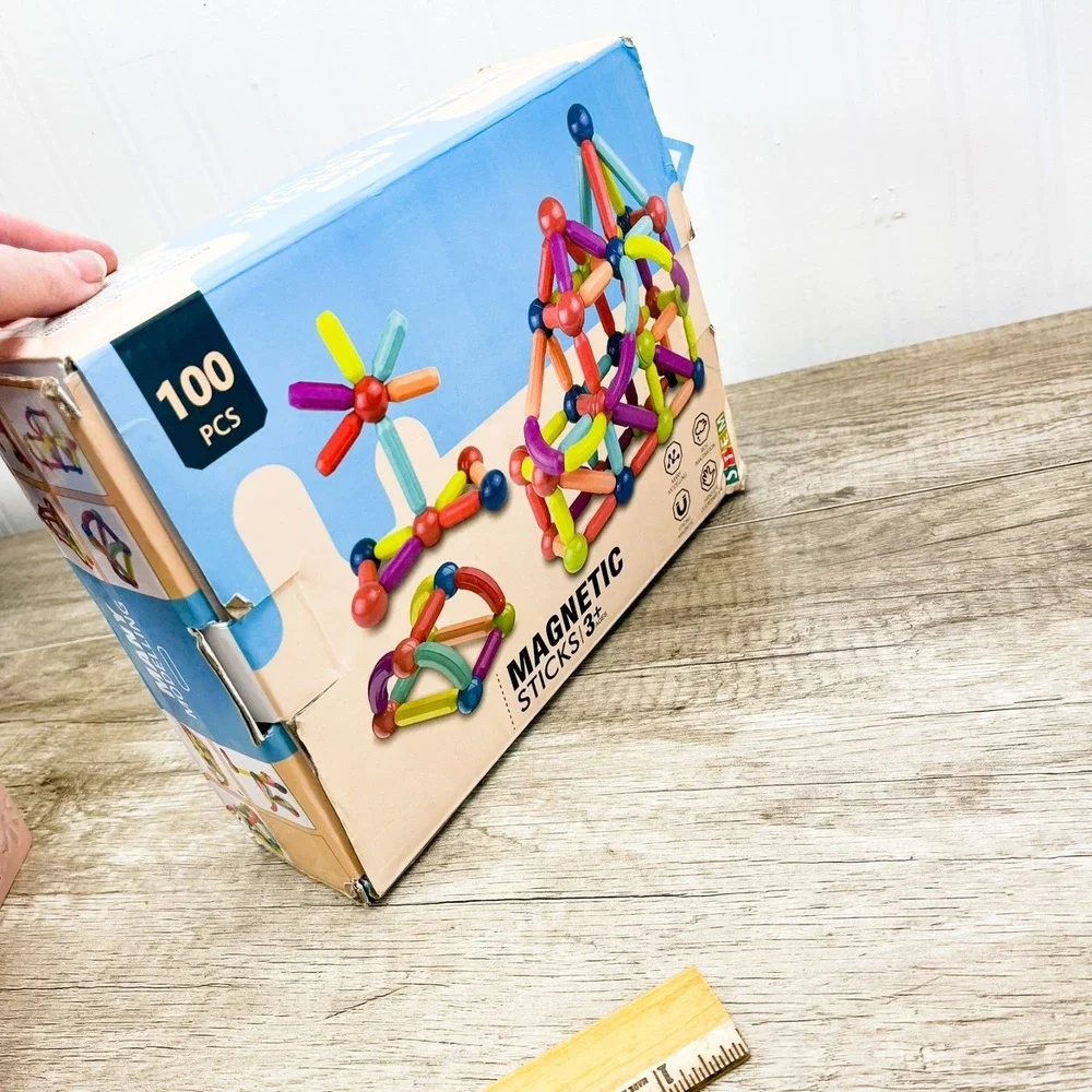 Magnetic Balls and Rods Set,Magnetic Building Blocks Montessori Magnet Toys